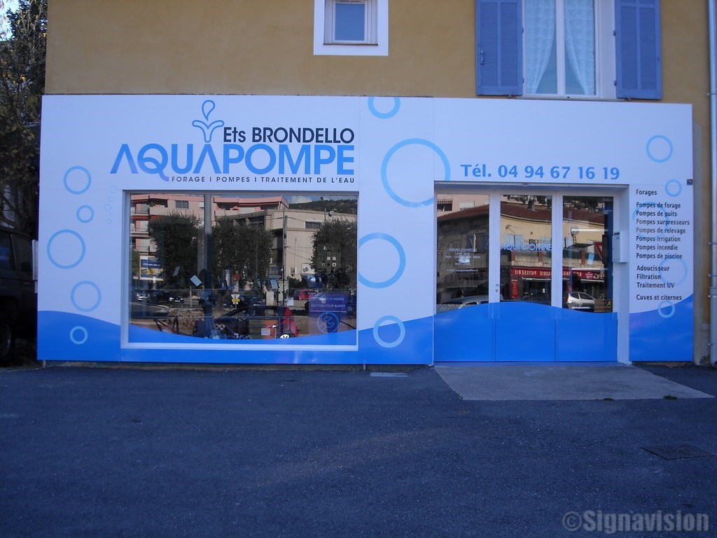 Enseigne Aquapompe - Draguignan