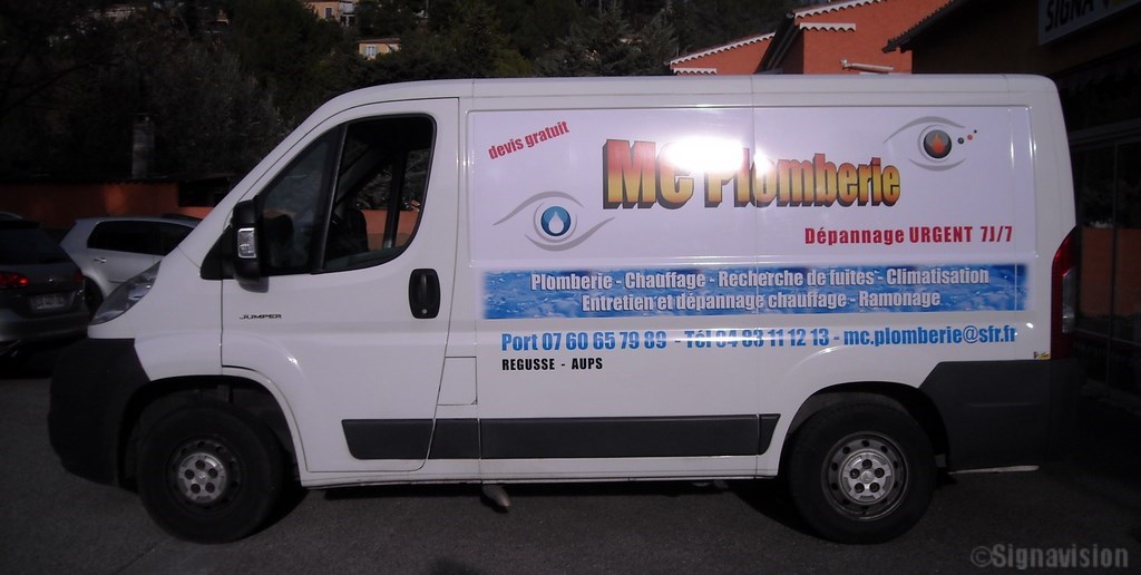 MC PLOMBERIE marquage publicitaire véhicule